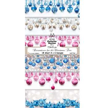  Felicita Design Decorations for the christmas tree mini slimcard 7,5x15cm 3x6 design  200g
